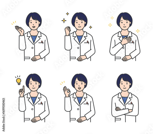 医者のアイコンセット イラスト素材