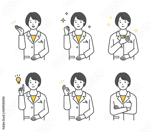 医者のアイコンセット イラスト素材