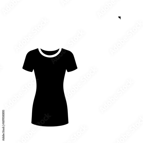 Simple black tshirt with a white ringer collar.