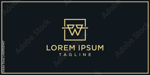 W Square Logo Design Inspiration