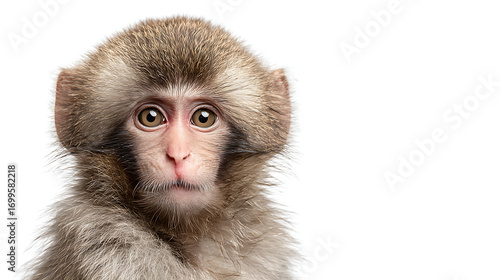 baby monkey on white