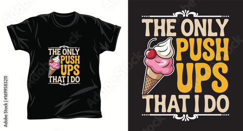 Ice creams vector graphic t shirt design print.