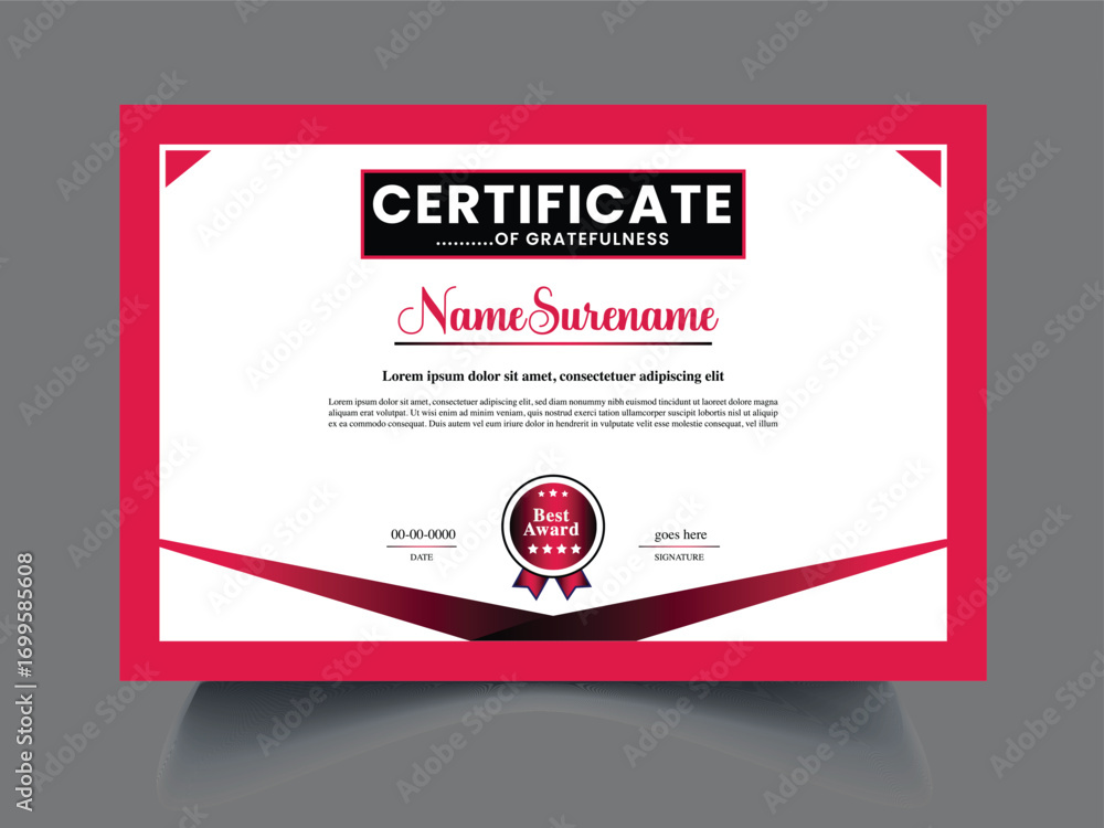 Fototapeta premium certificate manual clean design