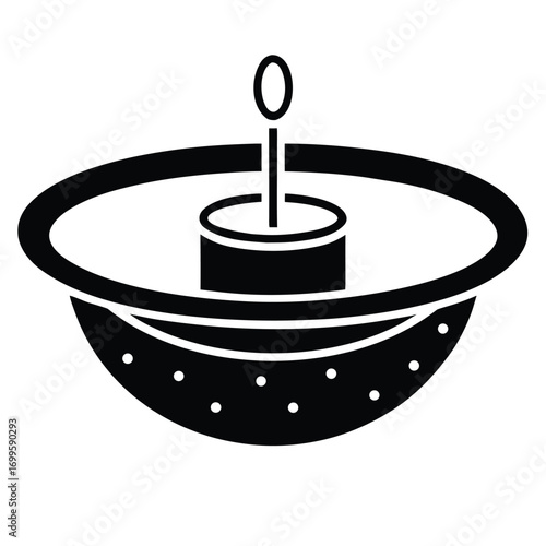 floating ring feeder vector icon