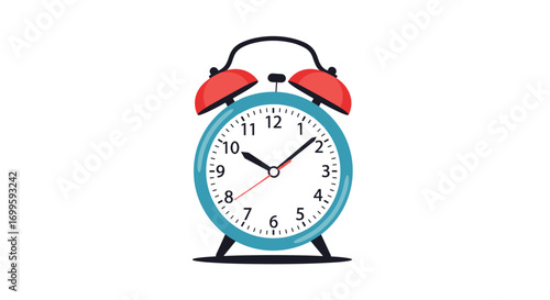 Retro style twin bell alarm clock with luminous hands and easy to read face for heavy sleepers