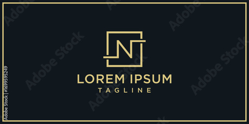 N Square Logo Design Inspiration