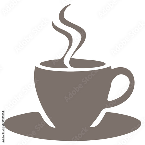 Coffee Shop Logo – Simple coffee cup icon with a clean and modern look. Perfect for cafes, coffee shops, packaging, and branding identity with an elegant, minimal, and professional design.