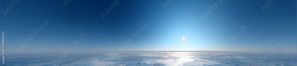 Fototapeta premium Panoramic hdr ocean view horizon landscape