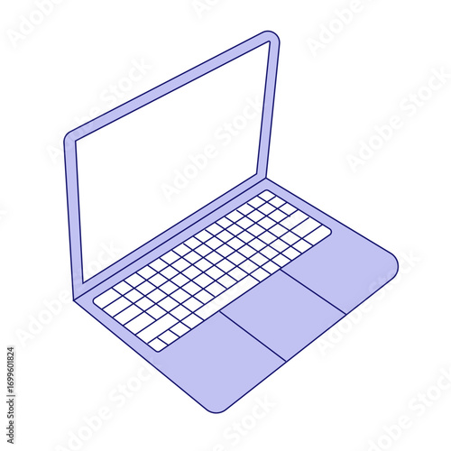 Vector Illustration of Content Creator Girl with Laptop and Social Media Elements