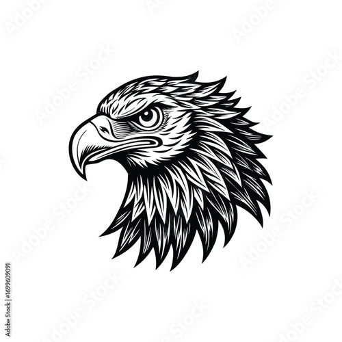 Eagle head silhouette, eagle head logotype