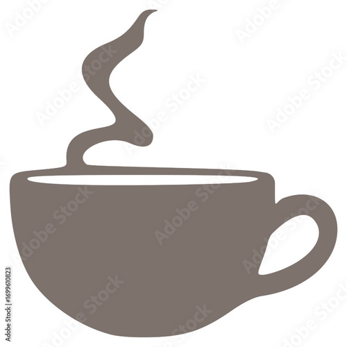 Modern Coffee Logo – Coffee cup outline icon with a clean minimalist style. Perfect for coffee shops, cafes, packaging, and branding identity with a trendy, elegant, and professional look.