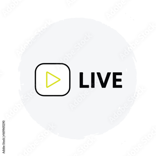 play button on white background