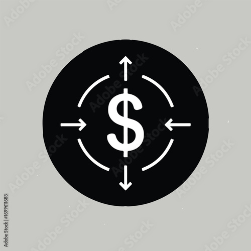 dollar symbol on a white background