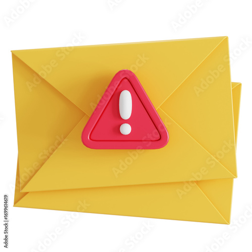 Dangerous email 3D illustration