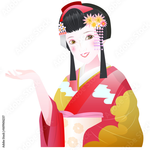 案内する舞妓さん
