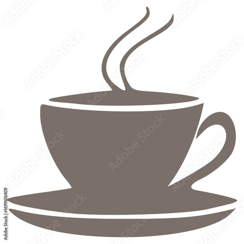 Coffee Shop Logo – Simple mug icon with a clean and modern look. Perfect for cafes, coffee shops, packaging, and branding identity with an elegant, minimal, and professional design style.