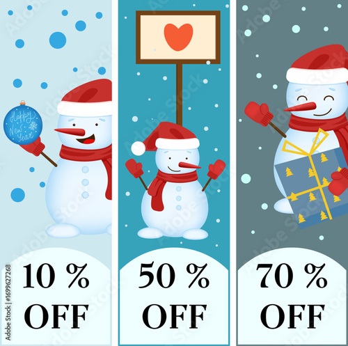 discount flyers with a snowman