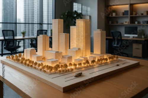 建築模型、都市計画、オフィス空間でのプレゼンテーション