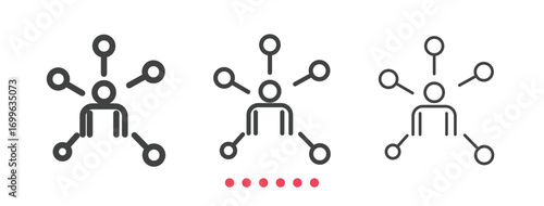 Connection icon. Thin line icon vector