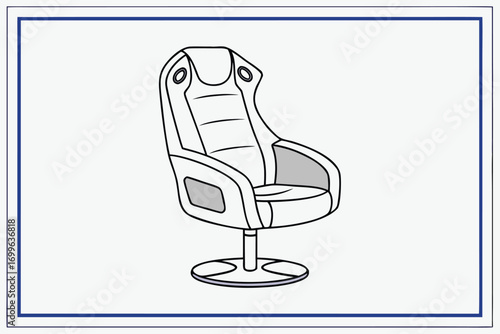 Modern Ergonomic Office Chair with Swivel Base and Padded Arms furniture