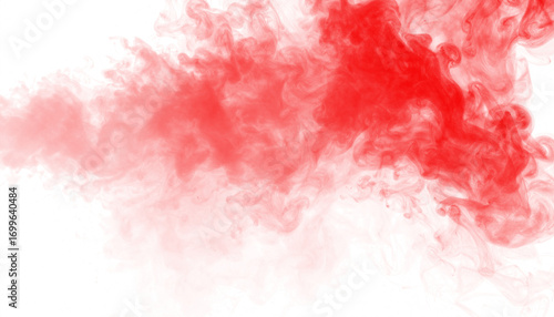 Minimal horror-themed red smoke cloud gently melting into lower space on a transparent background, perfect for spooky, eerie, or fantasy-themed designs