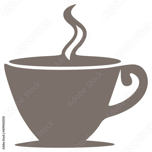 Elegant Coffee Shop Logo – Minimal cup icon with a clean and modern style. Perfect for branding, cafe identity, packaging, labels, and professional coffee shop design.