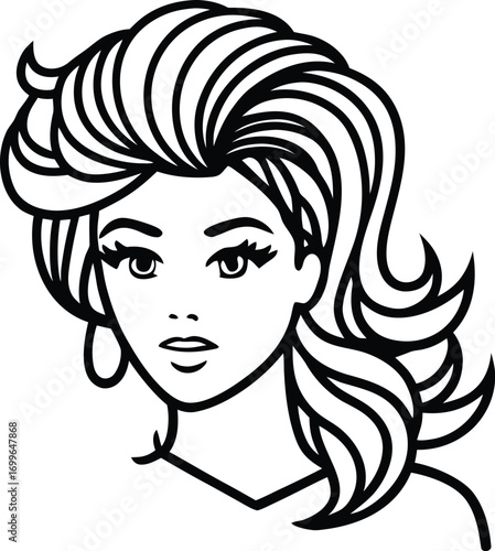 Stylish haircut design isolated on white background isolated on transparent background