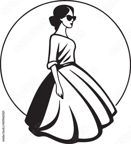 girl in a dress