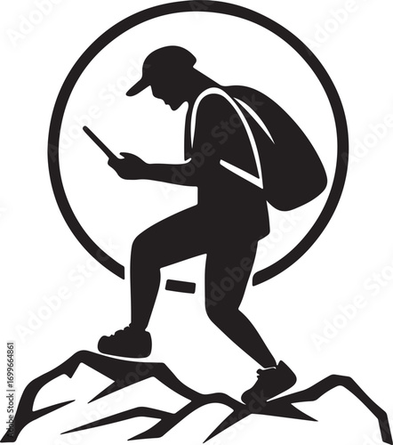 silhouette of a man running