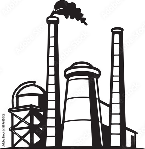 vector illustration of a factory