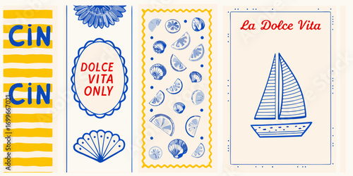 Italian riviera summer vibes with la dolce vita and nautical elements
