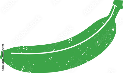 a green banana illustration with dotted texture on transparent background