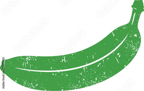 a green banana illustration with speckles on transparent background