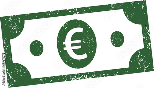 euro money bill icon design art on transparent background