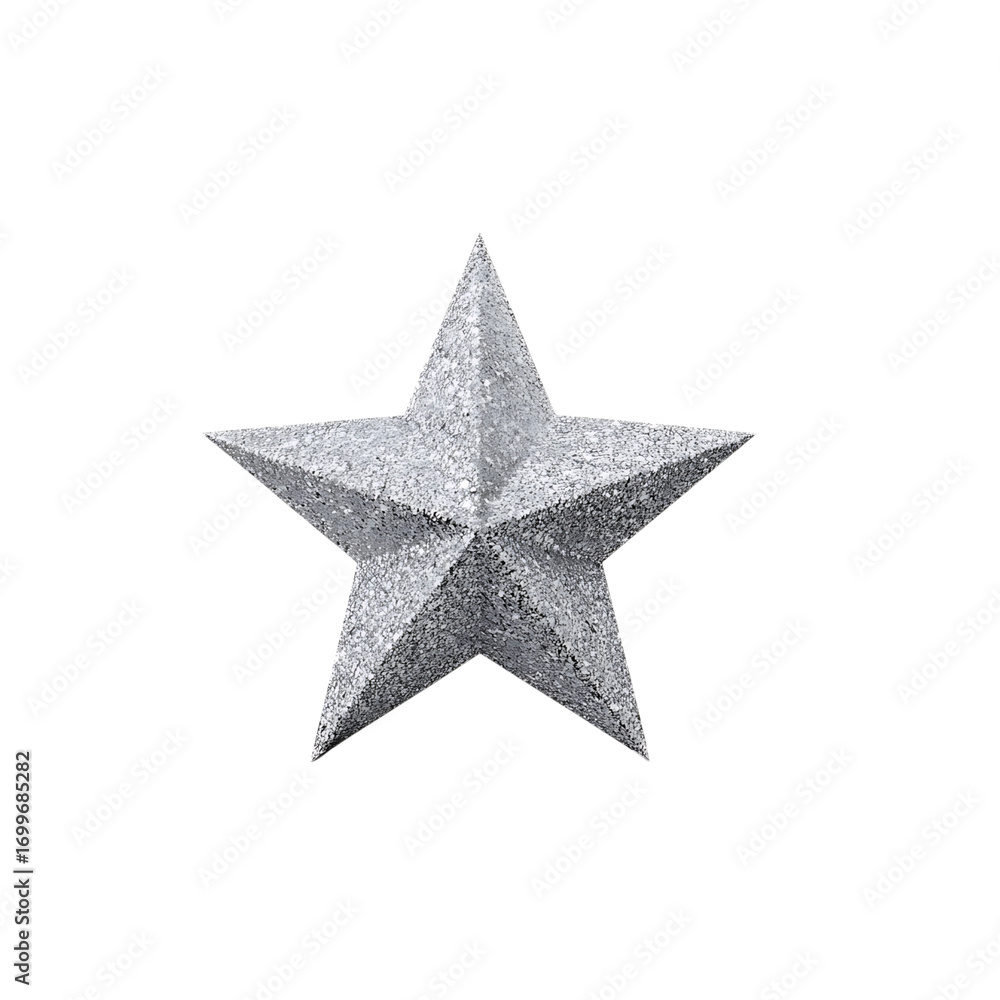Obraz premium Stunning, sparkling silver star trophy shines bright celebrating achievement, success, and excellence in business or personal goals
