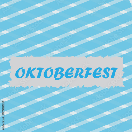 Oktoberfest seamless pattern with blue and white rhombus Flag of Bavaria. Oktoberfest blue checkered background Wallpaper Vector old diamonds. Simple backgrounds and textures.