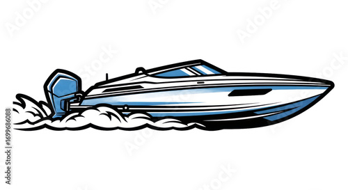 Sport boat illustration