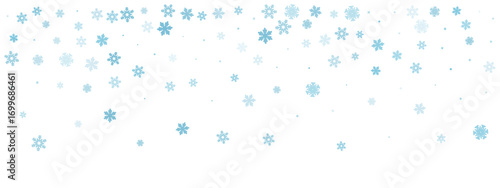 Snowflake Minimalistic Pattern Background. Abstract simple snow falling confetti texture. Vector holiday frosty ornament.