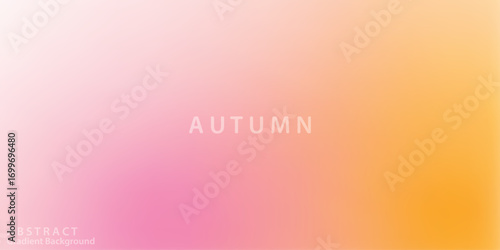 Autumn gradient background with soft pastel pink, orange, and yellow colors creates warm, abstract, and tranquil seasonal atmosphere
