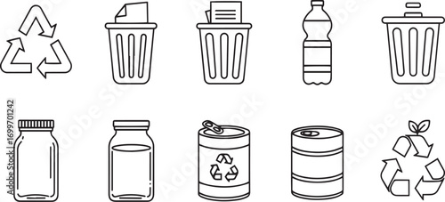 set of different types of drinks