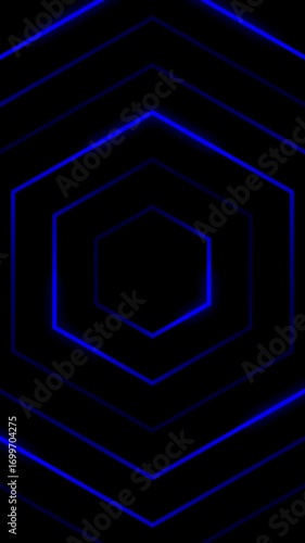 abstract blue background with hexagon