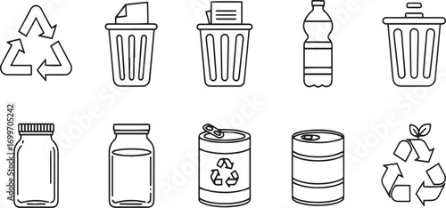 set of different types of drinks