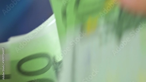 Man counting money. Euro banknotes in hands. 4k footage UHD 3840x2160