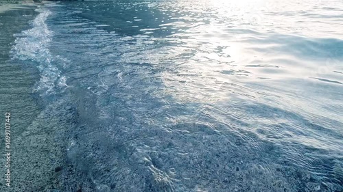 Sea waves in the beach. 4k video footage