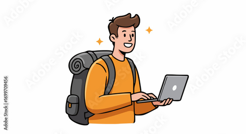 Vector illustration digital nomad