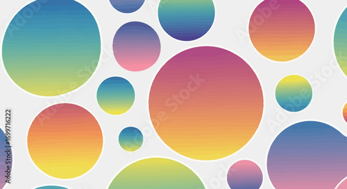Abstract Vector Background with Colorful Gradient Circles Modern Design