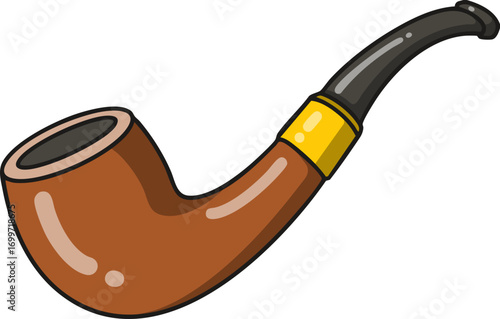 tobacco pipe vector illustration