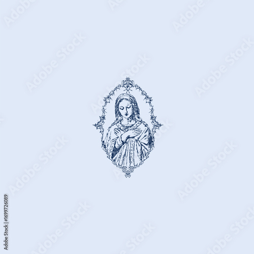 THESE HIGH QUALITY MOTHER MARIA VECTOR FOR USING VARIOUS TYPES OF DESIGN WORKS LIKE T-SHIRT, LOGO, TATTOO AND HOME WALL DESIGN