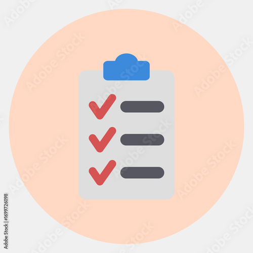 Icon checklist. Export import elements. Icon in color mate style.