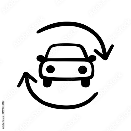 Car detailing doodle vector icon